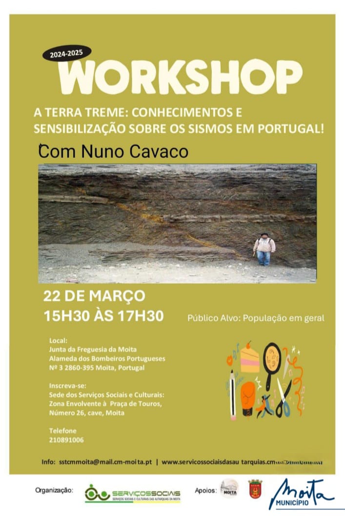 Workshop "A TERRA TREME" JUNTE-SE A NÓS E VENHA PERCEBER PORQUÊ